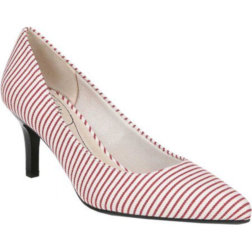 🩷🎉2xHP - Best in Shoes🎉 🩷LifeStride Sevyn Red/White Nautical Canvas 6.5M